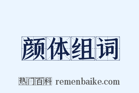 颜体组词是什么意思的图片